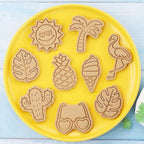 Set of 8 Summer Theme Biscuit Cutters for Kitchen Baking Tools