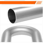 2" OD Mild Steel 180 Degree Slip Fit Exhaust U-Bend for Custom Applications