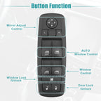 Front Driver Side Power Window Switch for Dodge Journey (2009–2020) 786527707775