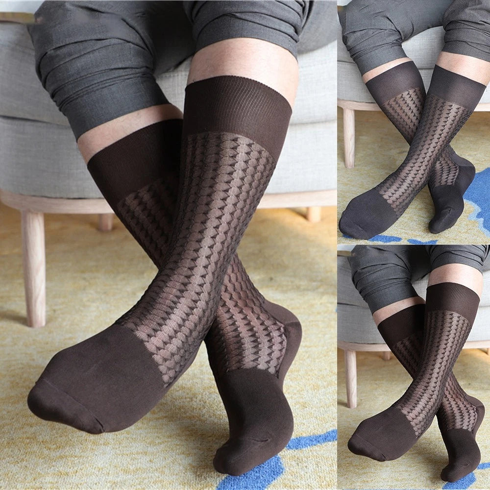 Comfort Mens Knee High Dress Socks - Breathable Stockings (2023)