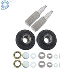 Set of 2 Square Spindles for 7000 lbs Axle (8 on 6.5" Wheel Hub)