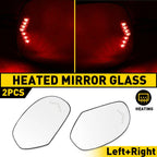 Heated Mirror Glass w/ Turn Signal Left & Right Pair Set for Chevy GMC Cadillac