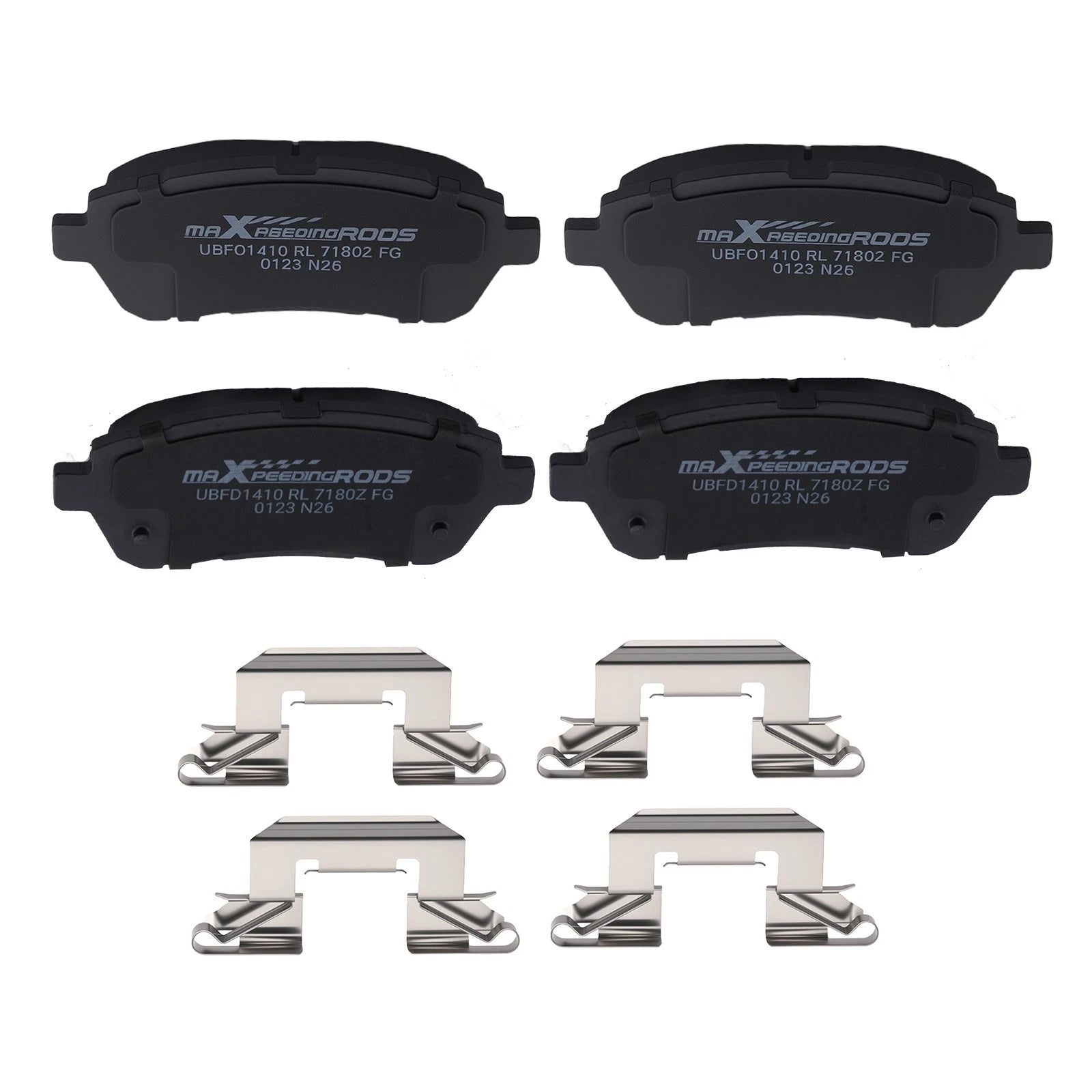 Set of 4 Front Ceramic Brake Pads for Ford Fiesta Mazda 2 (2011–2014)