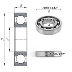 Deep Groove Ball Bearing 6207 for Scooter Skateboard (35x72x17mm)