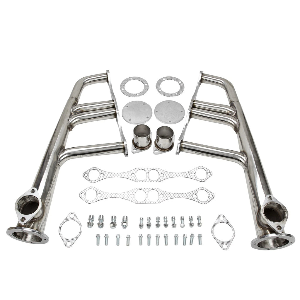 Shorty Exhaust Header Manifold for Chevy Small Block SBC 265-400 V8 (1965–1992)