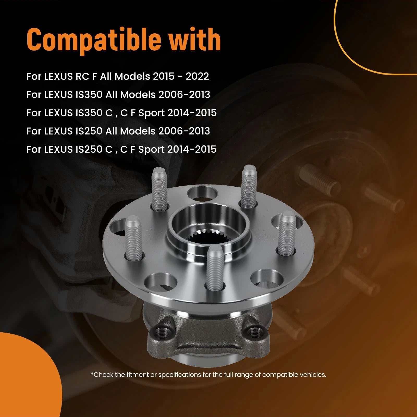1pc Rear Wheel Hub Assembly for Lexus GS F (2016–2020) 512337 4241030020