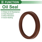 Set of 5 Oil Seal Rotary Shaft Seal FKM Rubber 40x48x5.5mm