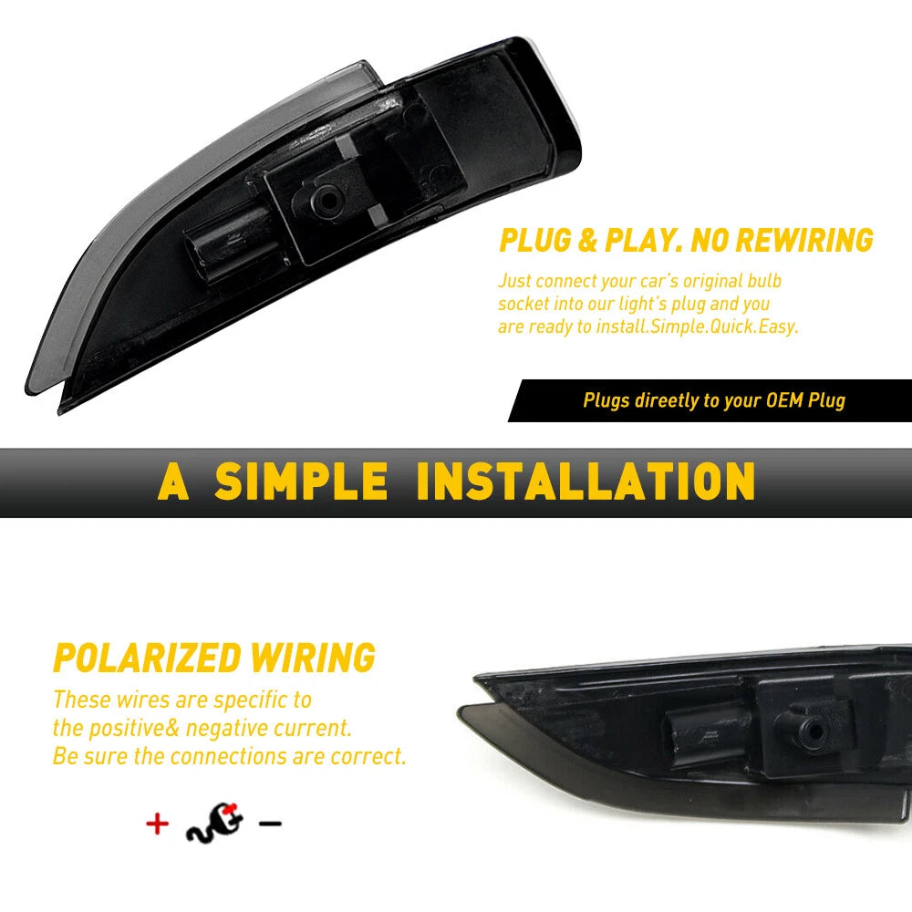 LED Smoked Mirror Side Turn Signal Light for Toyota Altis/Corolla (2014-2017)