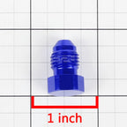 Set of 4 AN-4 Flare Bolt Blue Aluminum Anodized Nut Bolt Plug Fitting Adapter