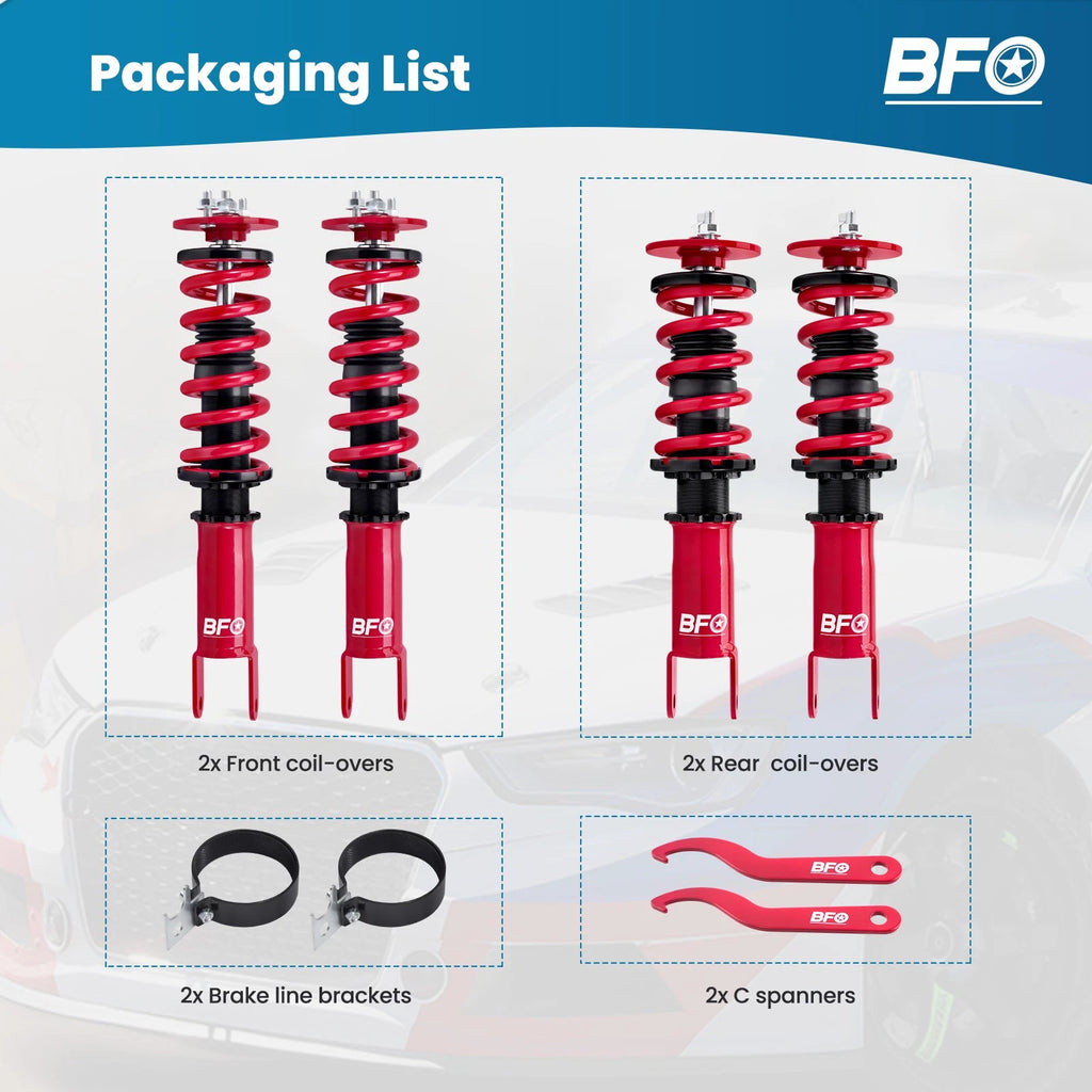 Coilover Suspension Adjustable Struts Kit for Honda S2000 (2000-2009)