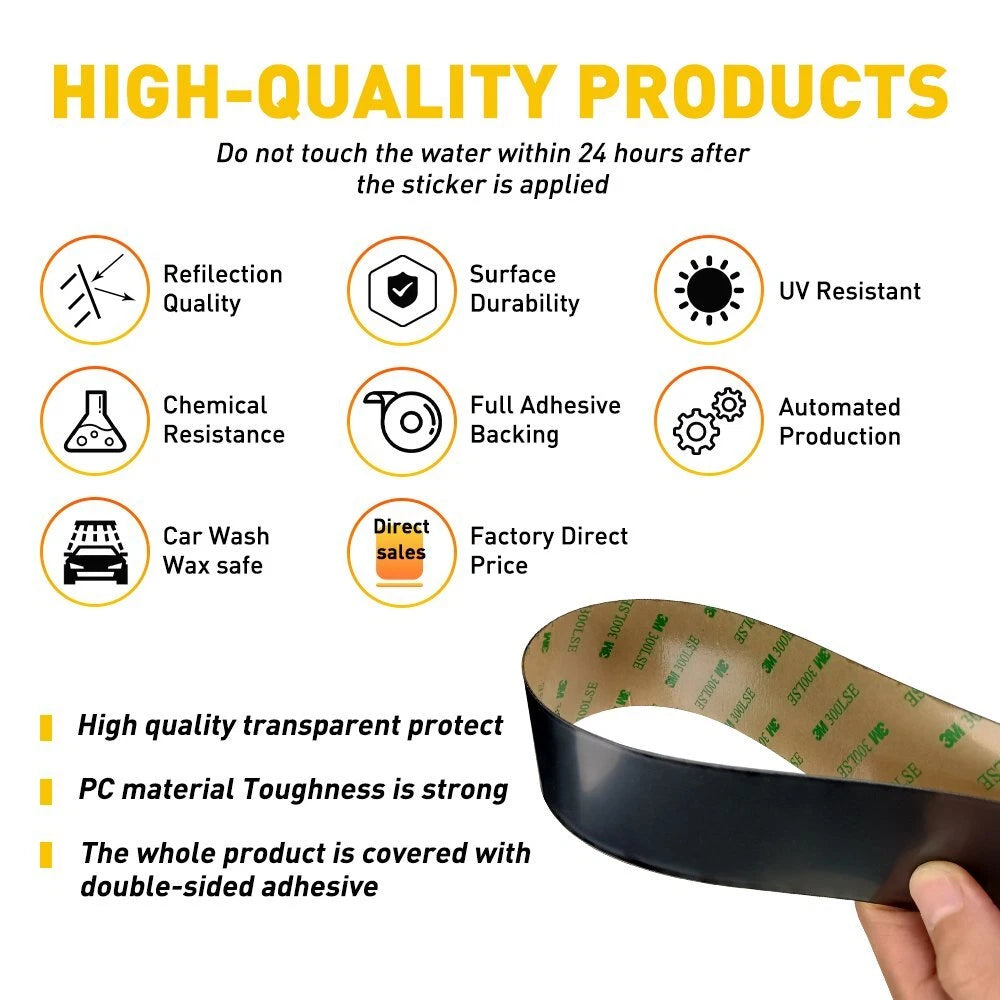 Set of 6 Black Window Pillar Posts for Honda CR-V (2007–2011)