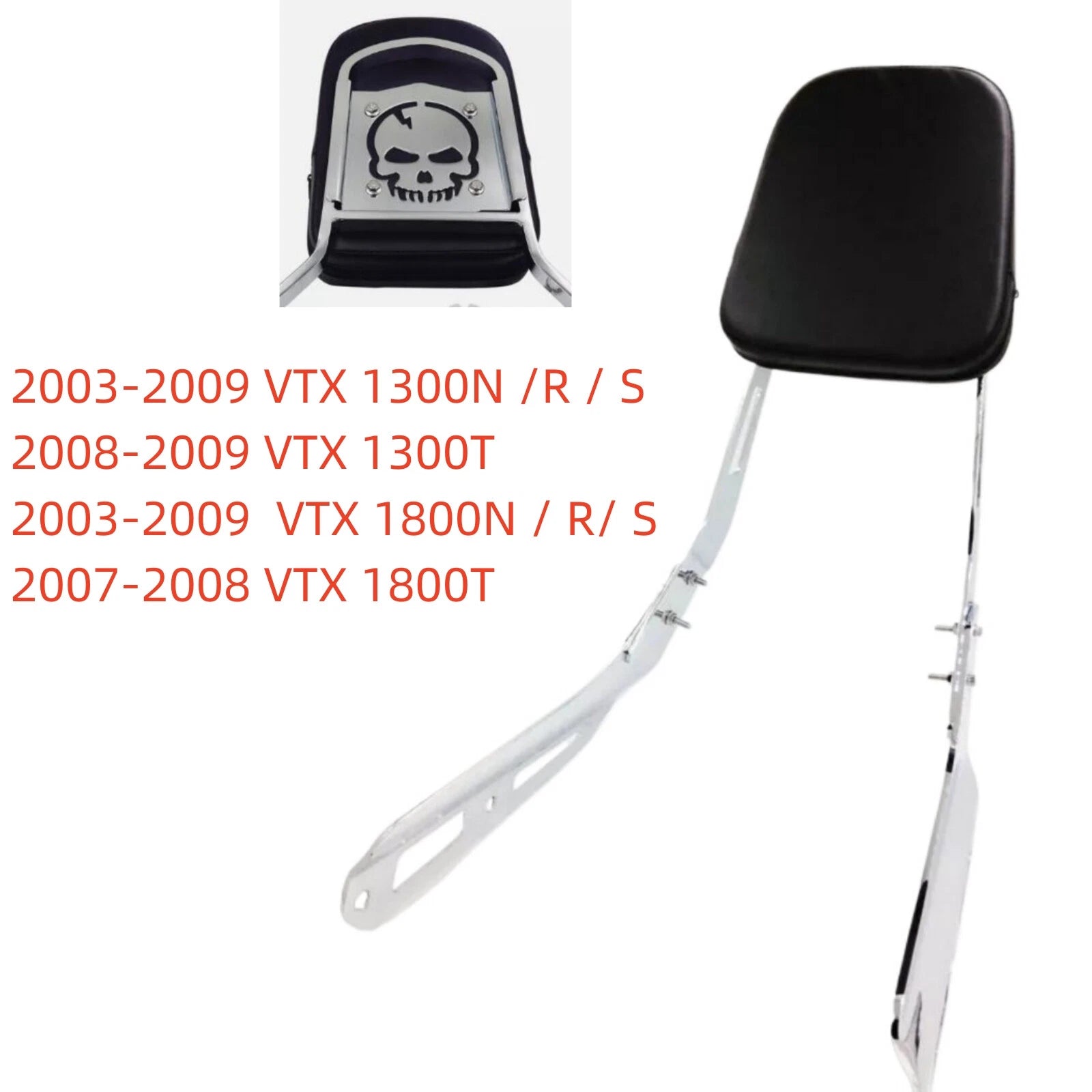 Sissy Bar Backrest for Honda Spirit 750, Magna, VTX 1300/1800, VLX600, Aero 1100