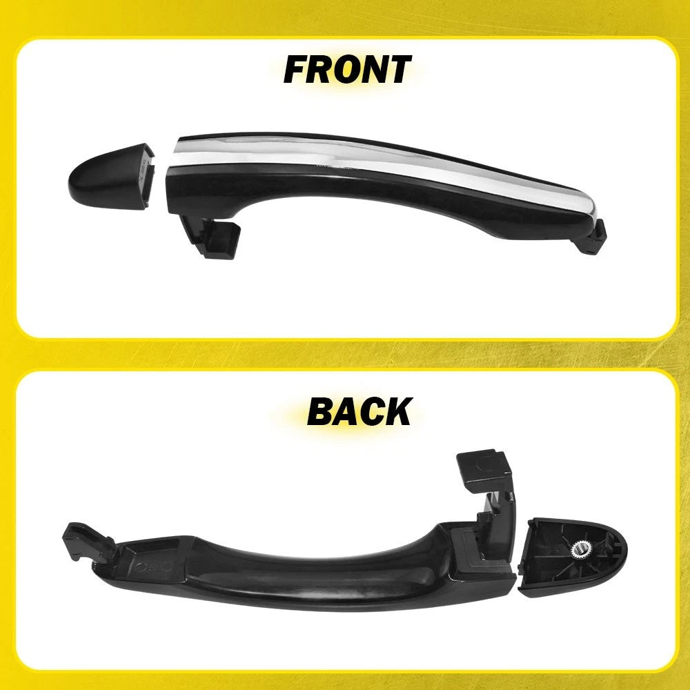 2 Rear Exterior Door Handles for Hyundai Azera (2006–2011) Primed Plastic