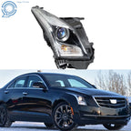 Right Headlight for Cadillac ATS (2013-2018) Halogen Projector Chrome
