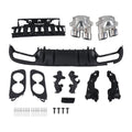 Bumper Lip Extension for Mercedes C63 C43 (2015–2021) Black Chrome Tips Kit