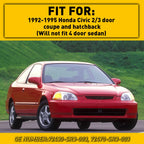 Set of 2 Door Garnish Trim Pillar Sash for Honda Civic (1992–1995)