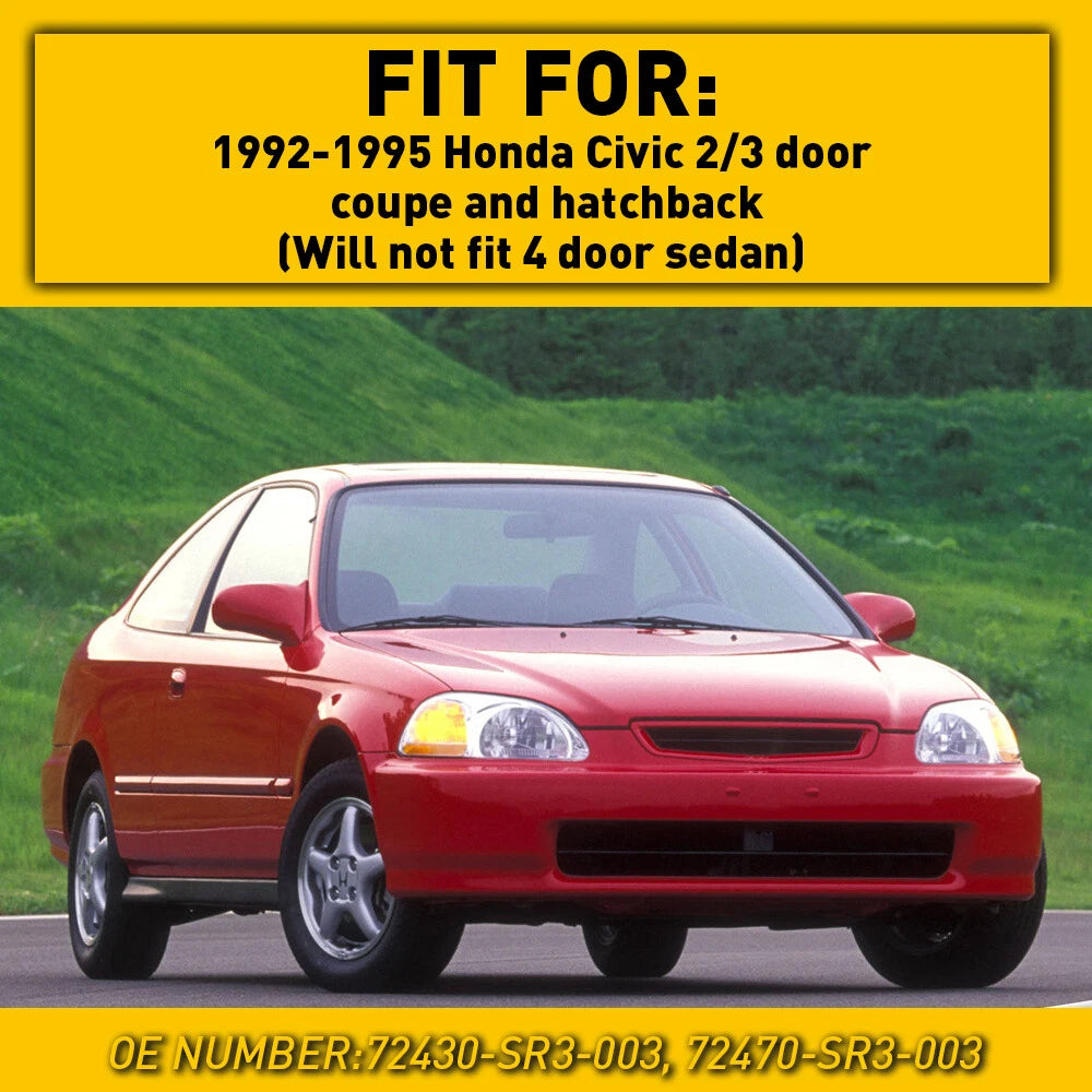 Set of 2 Door Garnish Trim Pillar Sash for Honda Civic (1992–1995)