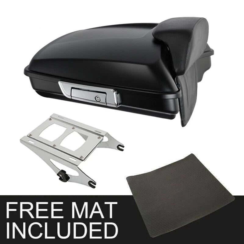 Matte Black Razor Trunk Luggage Backrest Mount for Harley Touring (2014–2026)