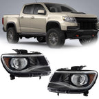 Set of 2 Headlight Assemblies for Chevy Colorado (2015â2021) Projector