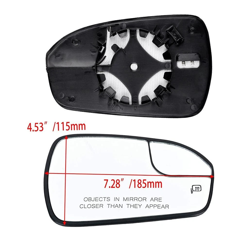 Heated Glass Right Passenger Side Door Wing Mirror for Ford Fusion (2013–2020)