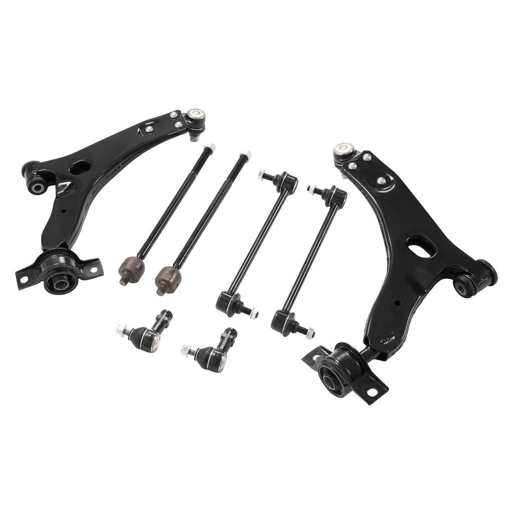 Set of 8 Front Lower Control Arms Tie Rods for Ford Focus (2006–2011)