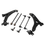 Set of 8 Front Lower Control Arms Tie Rods for Ford Focus (2006–2011)