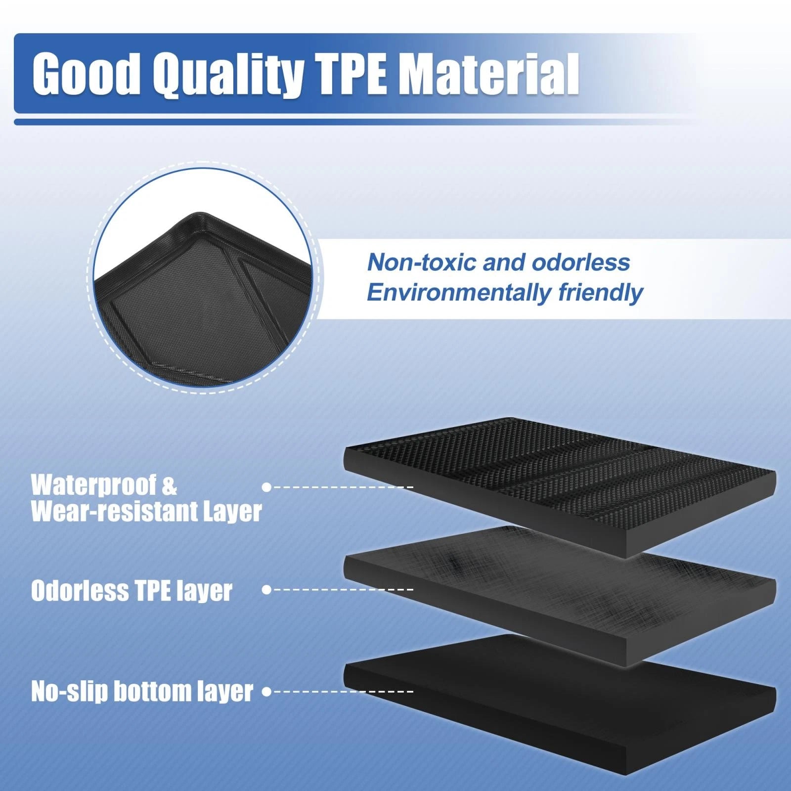 Trunk Mat TPE Cargo Liner for Hyundai Palisade (2020–2023)
