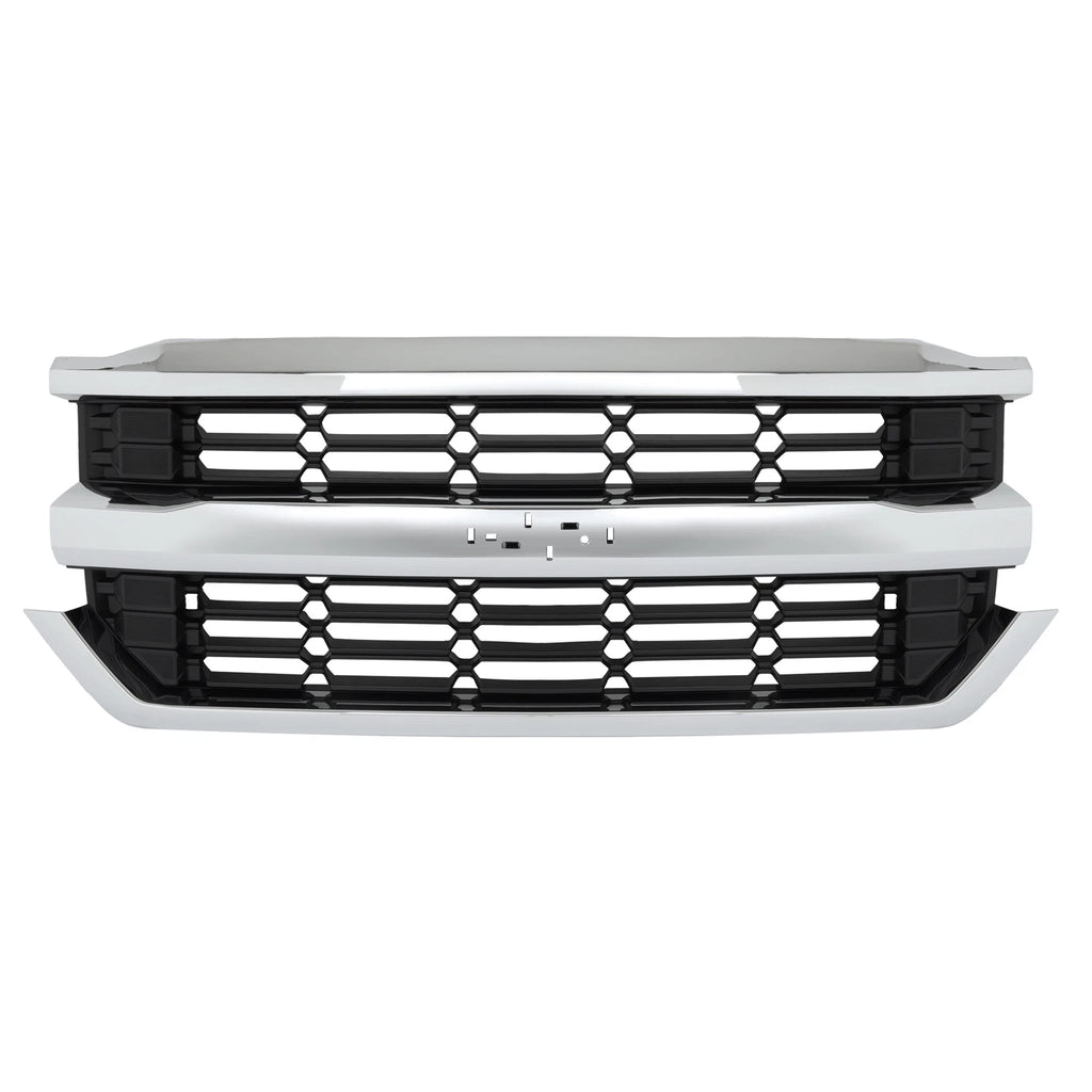 Chrome Front Upper Grille for Chevrolet Silverado 1500 (2016-2019)