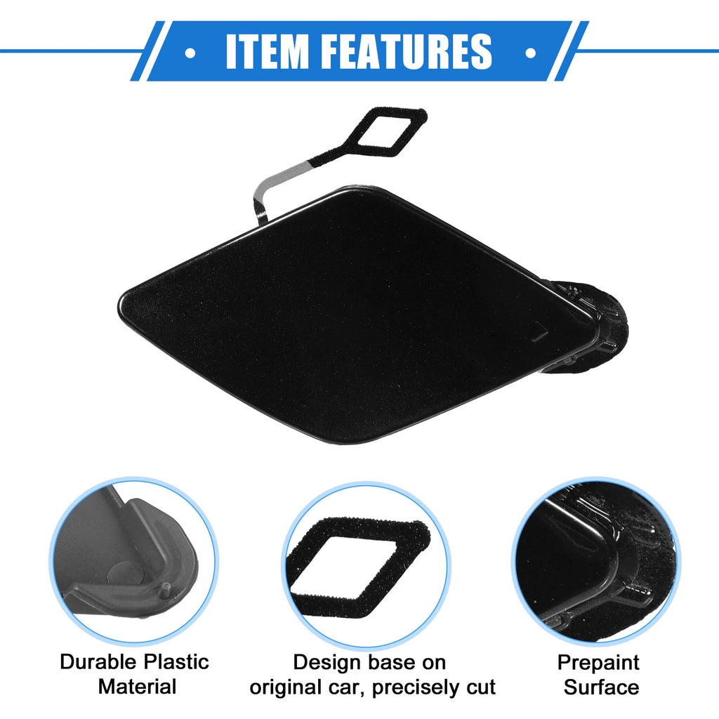 Tow Hook Eye Hole Cover for BMW 320i (2013–2018) - Plastic Black