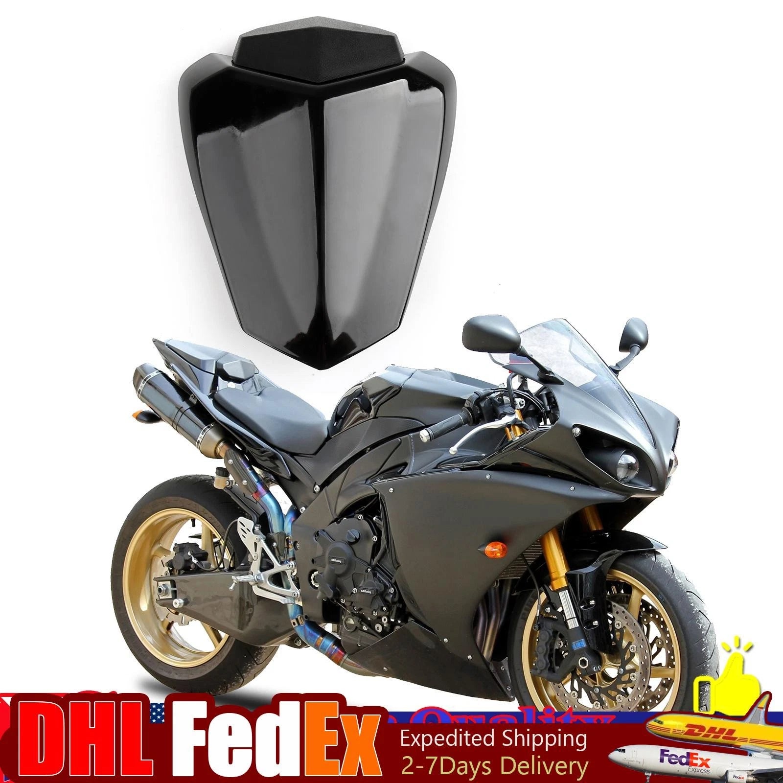 Rear Seat Cover Cowl for Yamaha YZF R1 (2009–2014) Black