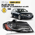HID/Xenon Headlight w/LED DRL for Audi A4 S4 (2009–2012) Right RH