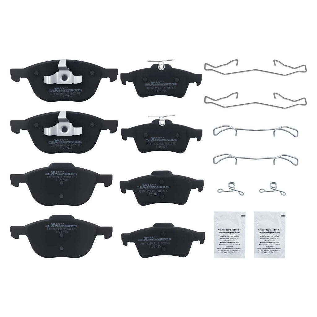 8pcs Ceramic Brake Pads Kit for Volvo C30 C70 S40 V50 (2004–2013) D1044