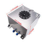 5 Gallon Aluminum Fuel Cell Surge Tank with Sensor Cap & Foam