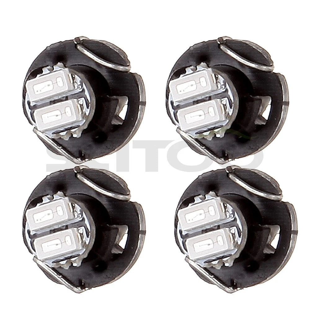 Set of 4 Blue T3 Neo Wedge LED Dash HVAC A/C Light Lamps