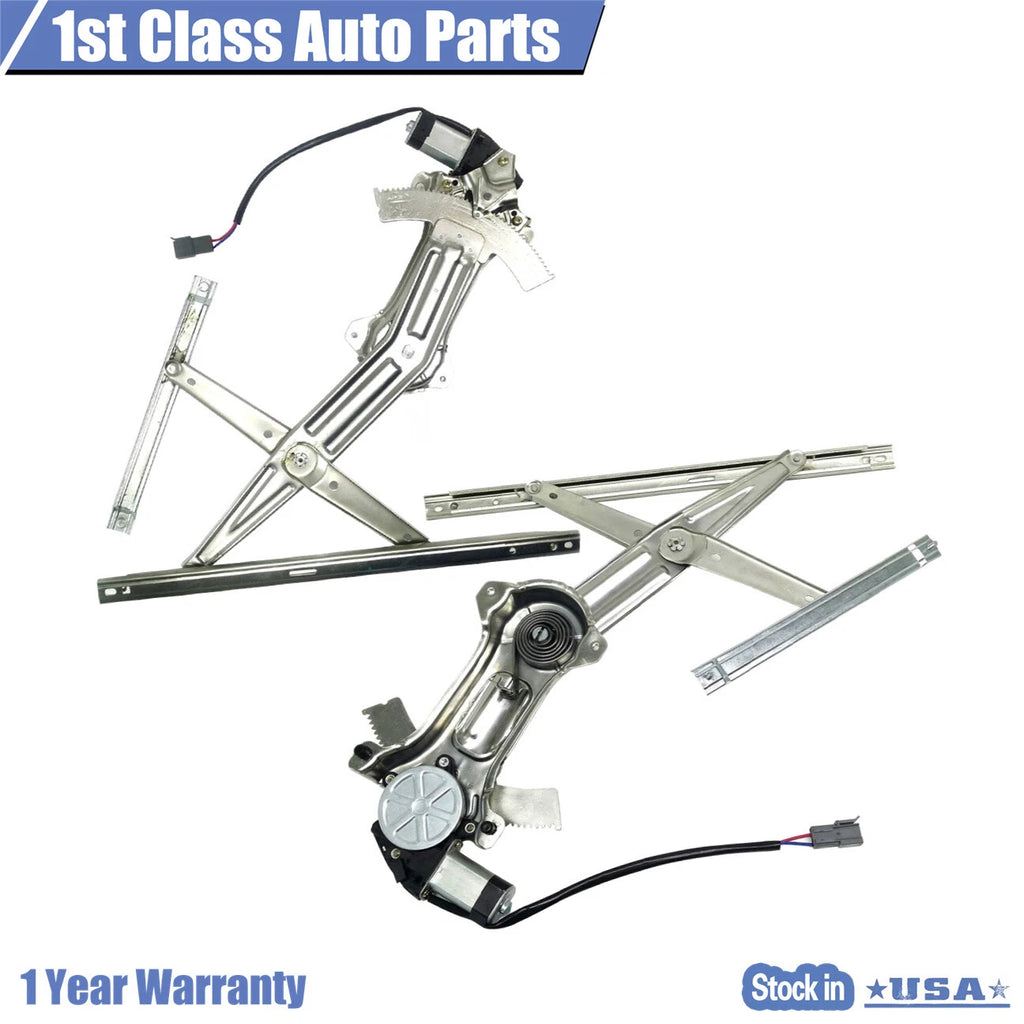 2X Window Regulator with Motor Assembly for Ford Mustang (1994–2004)