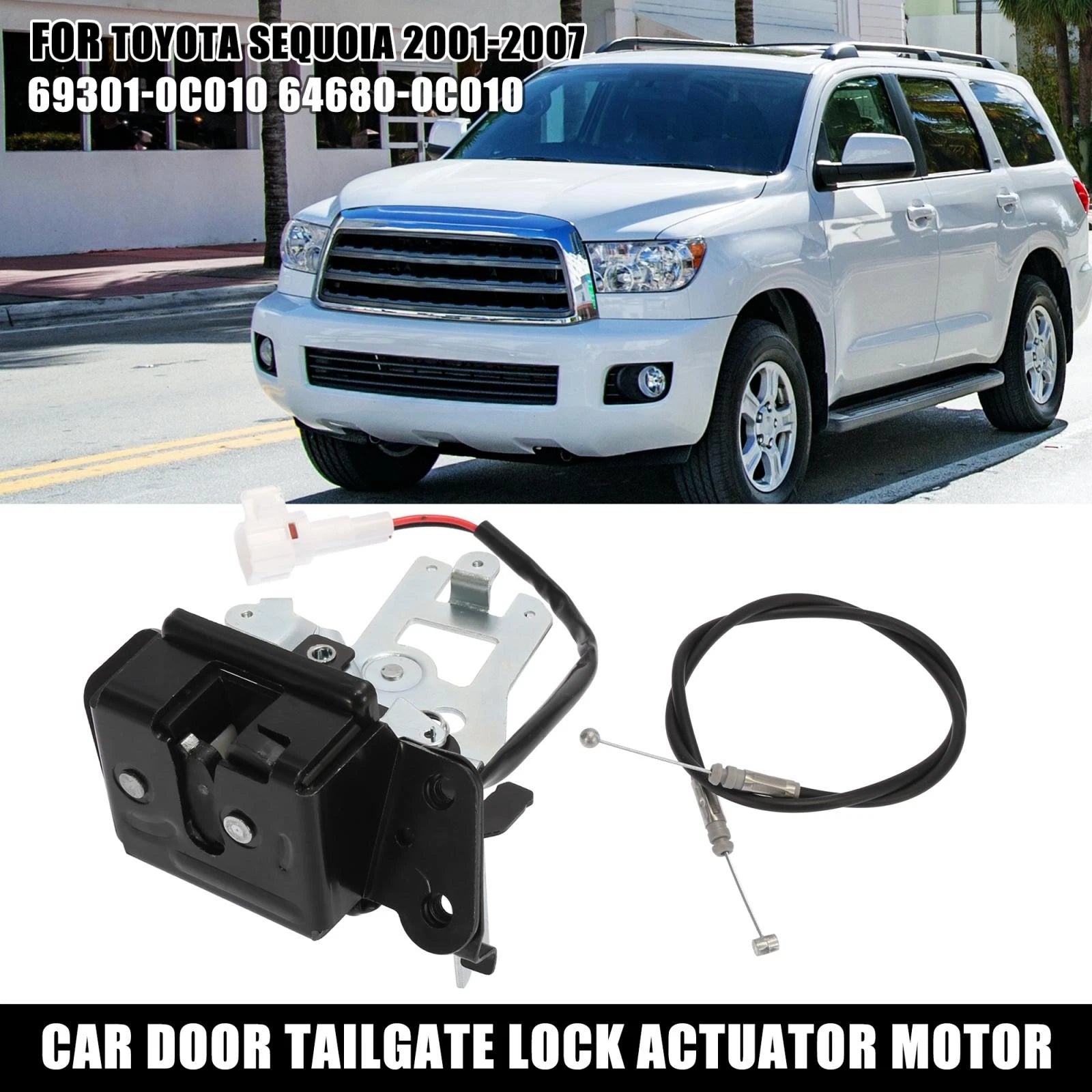 Tailgate Lock Actuator Motor for Toyota Sequoia (2001–2007) 69301-0C010