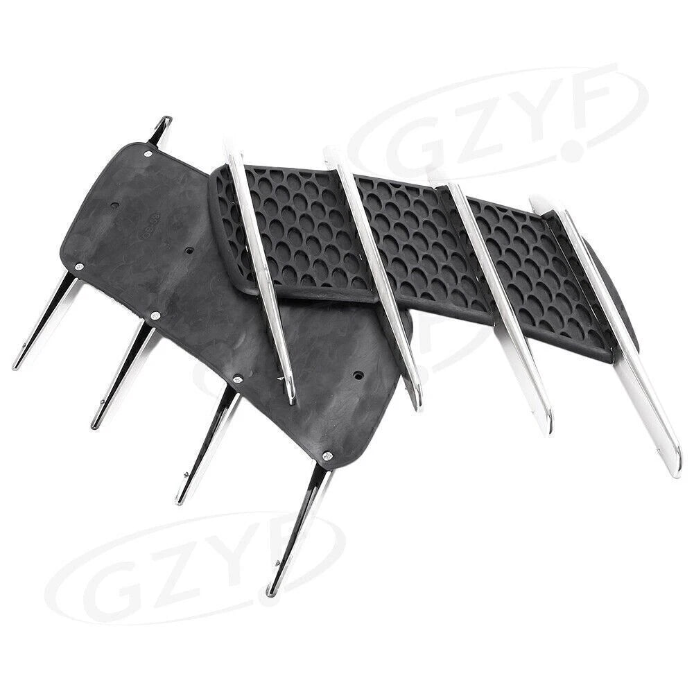 Pair Universal Double Fin Side Vent Trim Hood Air Flow Intake Cover