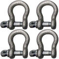 Set of 4 Screw Shackles for Truck Towing 3 1/4T Tow Rope Straps 4x4