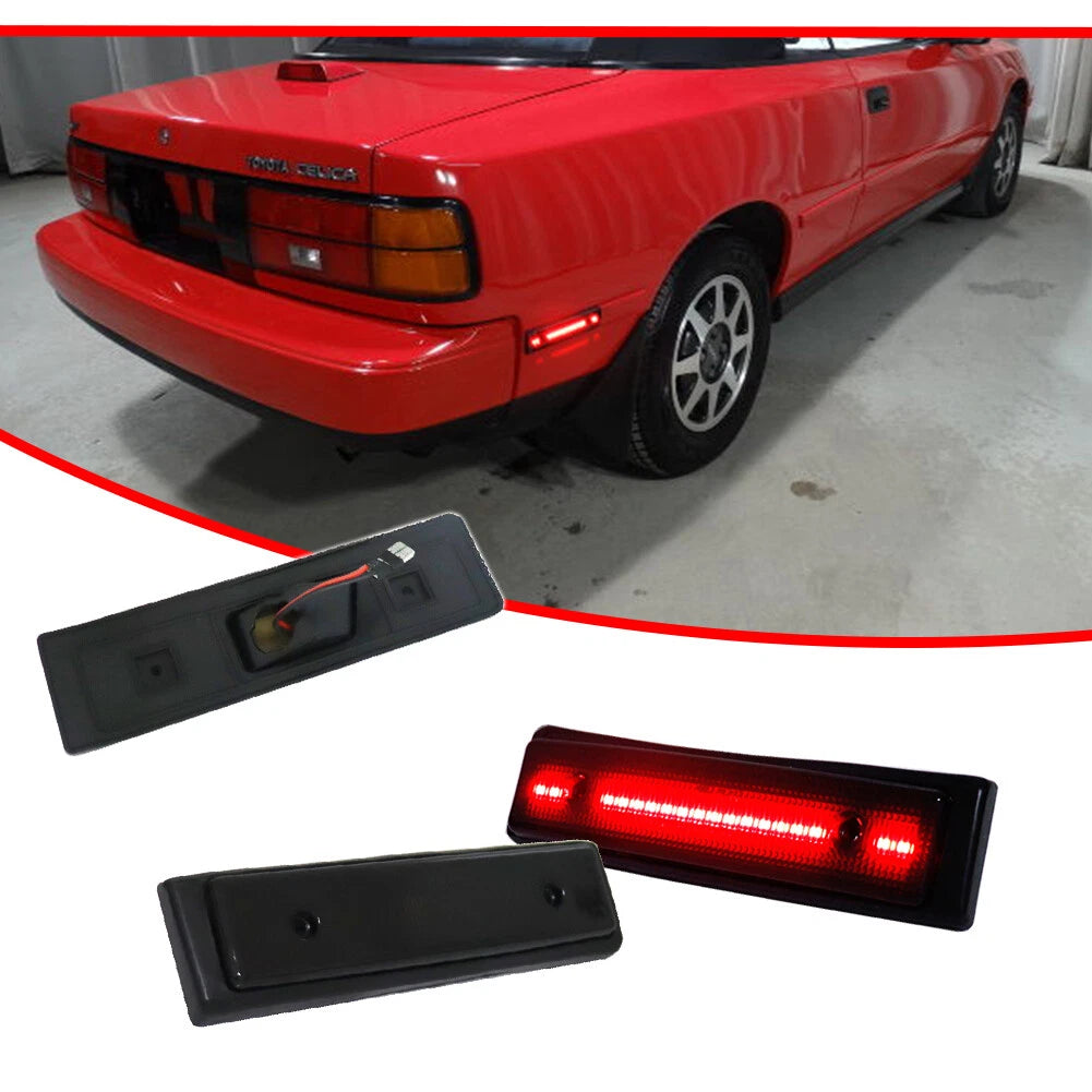 Smoked Lens Red LED Rear Side Marker Lamps for Toyota Celica (1986–1989)