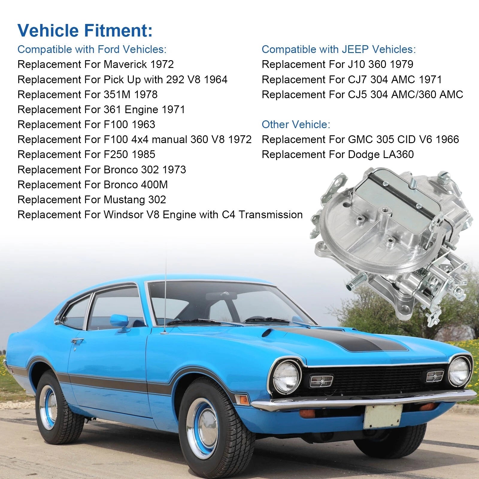 2BBL Performance Carburetor for 2300 (0-4412S)