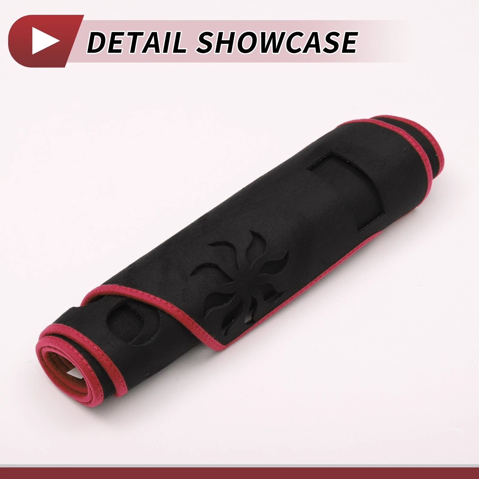Dashboard Cover Mat for Toyota RAV4 (2019–2021) Sun Protector Black Red