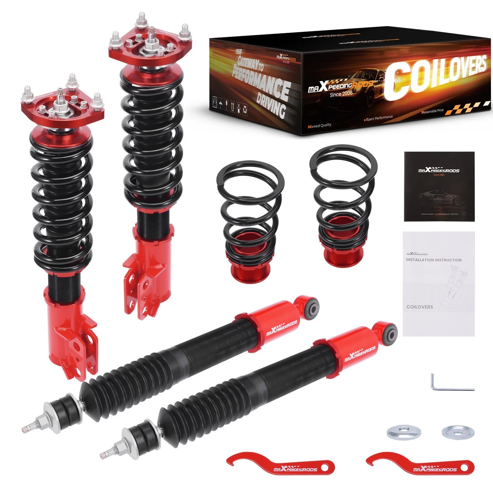 Coilovers 24-Step Shocks Spring Kit for Ford Mustang (1994–2004)