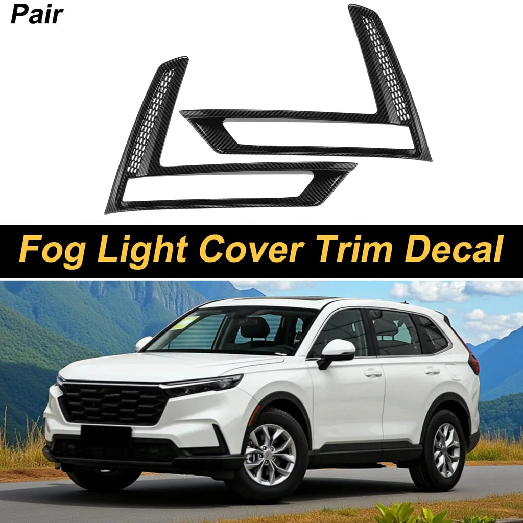 Fog Light Cover Trim Set of 2 for Honda CR-V (2023–2024) Carbon Fiber Black