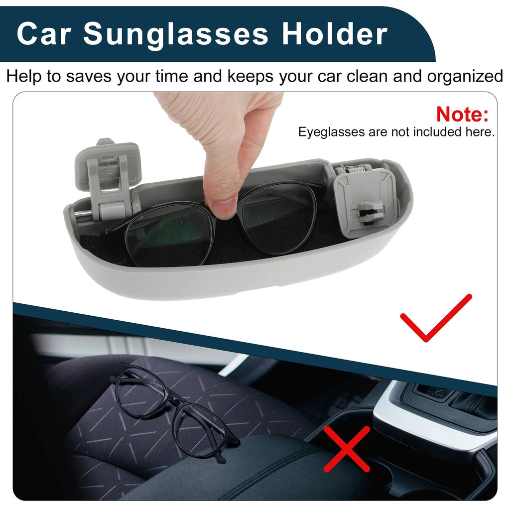 Sunglasses Case for Audi Q3 (2013–2021) Eyeglasses Holder Storage Box Grey