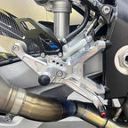 Adjustable Rearset for BMW S1000RR (2019–2024) - Aluminum Black