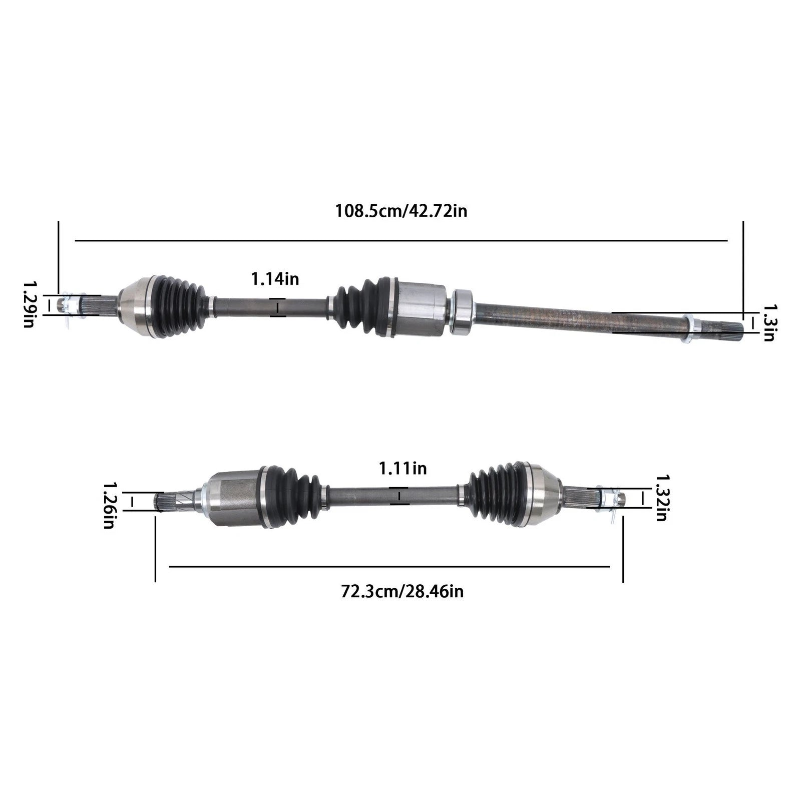 Front CV Axle Shafts for Infiniti QX60 (2014–2015) & Nissan Pathfinder (2013–2017)