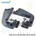 Bracket Kit Clamp for Yamaha 2/4T 8 9.9 15 20HP (6AH-43111-00-4D, 6AH-43112-00-4D)