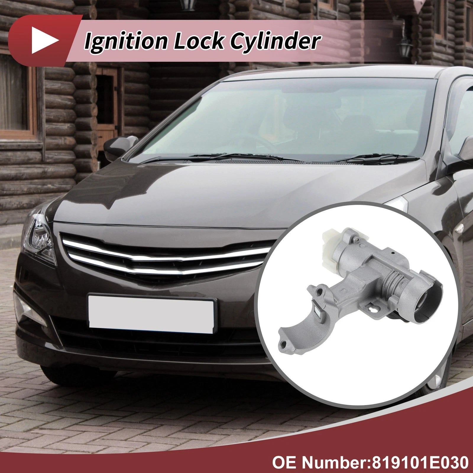 Set of 2 Ignition Lock Cylinders for Hyundai Accent (2010–2017) No.819101E030
