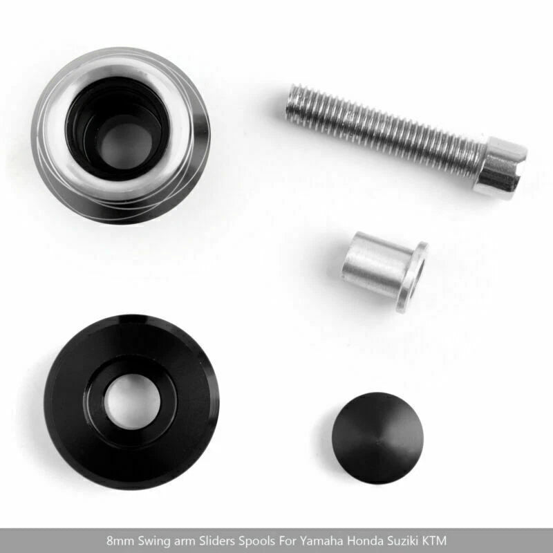 Pair of 8mm CNC Swingarm Spools for Suzuki Honda (T9)