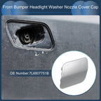 Front Left Washer Nozzle Cover Cap for Volkswagen Touareg (2007–2010) Silver Tone